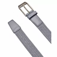Paski - Męski pasek Under Armour M Braided Golf Belt - szary - UNDER ARMOUR - miniaturka - grafika 1