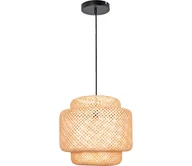 Lampy sufitowe - Żyrandol na lince BERTA 1xE27/20W/230V śr. 50 cm bambus - miniaturka - grafika 1