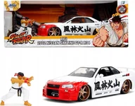 Samochody i pojazdy dla dzieci - Jada Jada Street Fighter Ryu 1:24 Nissan Skyline GTR 253255071 - miniaturka - grafika 1