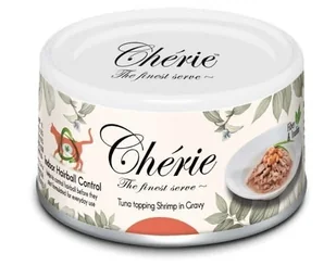 Cherie Kule włosowe TUŃCZYK KREWETKI 80g - Mokra karma dla kotów - miniaturka - grafika 1