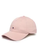 Czapki damskie - Tommy Hilfiger Czapka z daszkiem Th Flag Soft 6 Panel Cap AW0AW17781 Różowy - miniaturka - grafika 1