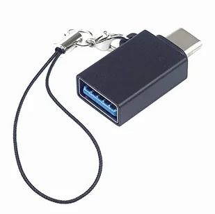 Adapter PremiumCord USB-C męski - USB3.0 A żeński, OTG, czarny z wiszącym oczkiem - Wtyczki i adaptery - miniaturka - grafika 1
