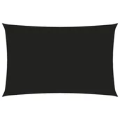 Parasole ogrodowe - vidaXL Prostokątny żagiel ogrodowy, tkanina Oxford, 2x5 m, czarny 135754 - miniaturka - grafika 1
