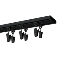 Karnisze - Szyna sufitowa DECASTYL z żabkami podwójna 300 cm Czarny - miniaturka - grafika 1