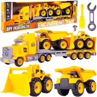 Samochody i pojazdy dla dzieci - Ciężarówka Laweta Pojazdy Budowlane Rozkręcane Xxl - miniaturka - grafika 1