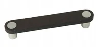 Meble modułowe i akcesoria - Uchwyt Meblowy Domino Srebrny/Wenge U0024 rozstaw 128mm - miniaturka - grafika 1