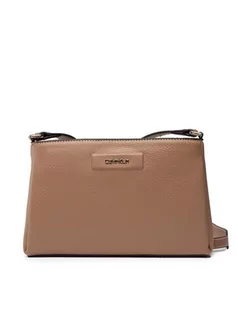 Torebki damskie - Calvin Klein Torebka Dressed Small Flap Crossbody K60K609692 Brązowy - grafika 1