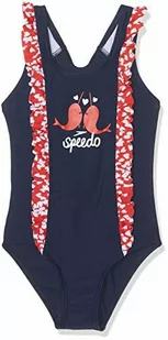 Speedo dziewczęcy kostium kąpielowy z falbanką Splashmaster Navy/Risk Red 3 Years 811733C889 - Stroje kąpielowe - miniaturka - grafika 1