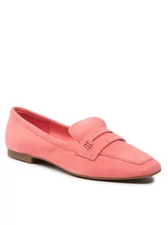 Półbuty damskie - Tommy Hilfiger Lordsy Feminine Flat Loafer FW0FW06161 Różowy - grafika 1