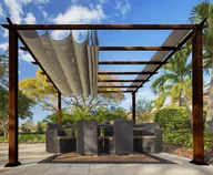 Kratki i pergole - Pergola ogrodowa 3,5x5m tarasowa Paragon Outdoor ciemnobrązowa - miniaturka - grafika 1