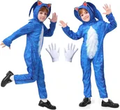 Stroje karnawałowe - Strój Kostium Jeżyk Sonic Cosplay Anime 122/128 - miniaturka - grafika 1