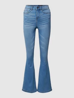 Spodnie damskie - Jeansy rozkloszowane o kroju skinny fit z 5 kieszeniami model ‘SALLIE’ - grafika 1
