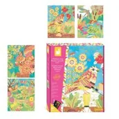 Zabawki kreatywne - Zestaw kreatywny Złote kontury Ogród 6+ Janod - miniaturka - grafika 1