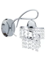 Lampy ścienne - Kinkiet kryształowy Crystal srebrny glamour VIII 1xE27 - miniaturka - grafika 1