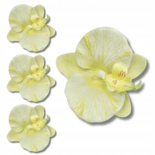 Główka wyrobowa STORCZYK ZIELONY Sztuczne kwiaty do stroika Storczyki 12szt - Sztuczne kwiaty - miniaturka - grafika 1