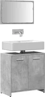 Szafki łazienkowe - vidaXL Szafka łazienkowa z lustrem, szarość betonu - miniaturka - grafika 1