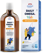 Witaminy i minerały - Osavi - Daily Omega Kids, 800mg Omega 3, Cytryna, 250 ml - miniaturka - grafika 1