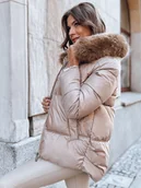 Kurtki damskie - Kurtka zimowa damska pikowana SPARKLE kamelowa Dstreet TY3948-L - miniaturka - grafika 1