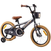 Rowery - Rower dziecięcy INDIANA Cool 16 cali dla chłopca Grafitowy - miniaturka - grafika 1
