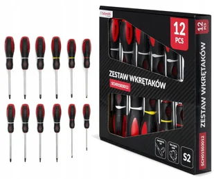 SCHMITH SCH01S03012 ZESTAW WKRĘTAKÓW 12 SZTUK MAGNETYCZNE KOŃCÓWKI - Śrubokręty - miniaturka - grafika 1