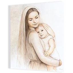 Obraz religijny na płótnie Matka Boża z Dzieciątkiem Jezus - Ikony i obrazy sakralne - miniaturka - grafika 1