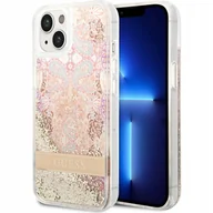 Etui i futerały do telefonów - Guess Etui Hardcase Paisley Liquid Glitter do iPhone 14 Plus złote - miniaturka - grafika 1
