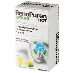 RenoPuren Zatoki Hot x8 saszetek - Przeziębienie i grypa - miniaturka - grafika 1