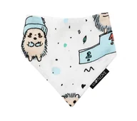 Śliniaki i fartuszki - Lullalove : Apaszka/śliniaczek z muślinu jeże niebieskie - miniaturka - grafika 1