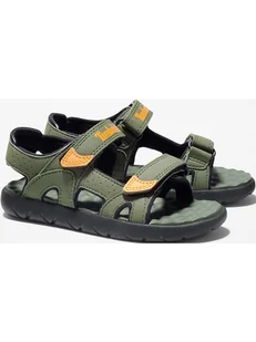 Timberland Sandały trekkingowe "Perkins Row" w kolorze oliwkowo-pomarańczowym - Sandały damskie - miniaturka - grafika 1