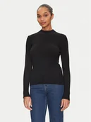 Swetry damskie - Morgan Sweter 251-MLACY Czarny Slim Fit - miniaturka - grafika 1