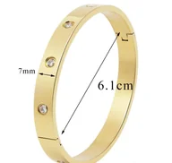 Bransoletki - Bransoletka minimalistyczna - Złoty - miniaturka - grafika 1