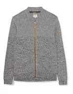 Kurtki męskie - camel active Męska kurtka z dzianiny 409525/8K03, Stone Gray, L - miniaturka - grafika 1
