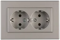 Gniazdka elektryczne - SOCKET VILMA XP500 1+1 MET - miniaturka - grafika 1