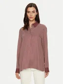 Koszule damskie - Tommy Hilfiger Koszula WW0WW44036 Bordowy Relaxed Fit - miniaturka - grafika 1