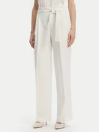 Spodnie damskie - BOSS Spodnie materiałowe Tapiana 50479405 Écru Relaxed Fit - miniaturka - grafika 1