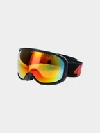 Gogle narciarskie - 4F Gogle narciarskie z lustrzaną powłoką dziecięce - czarne Uniwersalny - miniaturka - grafika 1