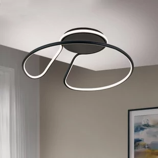 Lampa sufitowa LED Claire, czarna, ściemniana - Lampy sufitowe - miniaturka - grafika 1