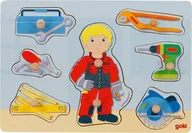 Sortery dla dzieci - Drewniana układanka Złota rączka Goki - miniaturka - grafika 1