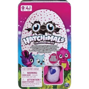 HATCHIMALS Hatchimals 6044335 Jumbo Cards in Tin with Figurine - Gry planszowe - miniaturka - grafika 1