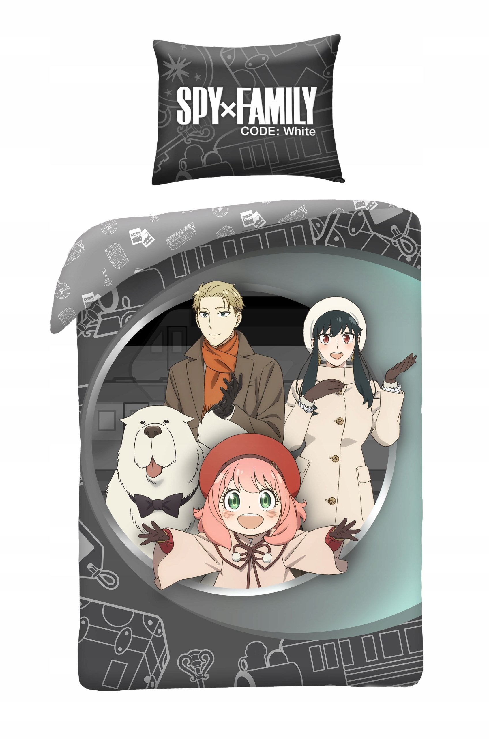 Pościel Bawełniana 140 X 200 CM Manga Anime Spy X Family Code: White