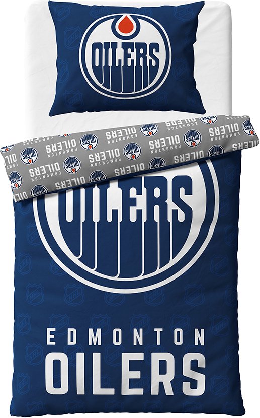 Pościel hokejowa NHL Edmonton Oilers Tarcze Rozmiar: 140x200 + 70x90 cm