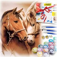 Malowanie po numerach - Zestaw do malowania po numerach - konie - miniaturka - grafika 1