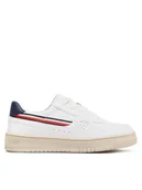 Buty dla chłopców - Tommy Hilfiger Sneakersy Stripes Low Cut Lace-Up Sneaker T3X9-32848-1355 S Biały - miniaturka - grafika 1