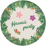 Dekoracje i nakrycia stołu na imprezę - Talerzyki Hawaii Party - 18 cm - 6 szt. - miniaturka - grafika 1