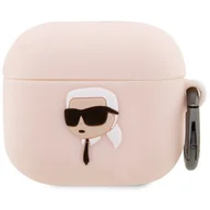Akcesoria do słuchawek - Karl Lagerfeld etui do Airpods 3 KLA3RUNIKP białe 3D Silicone NFT Karl - miniaturka - grafika 1
