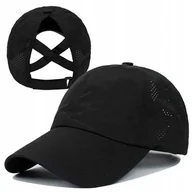 Czapki i chusty sportowe męskie - CZAPKA Z DASZKIEM DAMSKA Z MIEJSCEM NA KUCYK KITKĘ BEJSBOLÓWKA ODDYCHAJĄCA - miniaturka - grafika 1