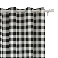 Zasłony - Zasłona CLASSIC wzór CL09 | czarno-biała krata 150 x 150 cm tkanina standard - miniaturka - grafika 1