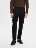 Spodnie męskie - Selected Homme Chinosy 16090139 Czarny Slim Fit - miniaturka - grafika 1
