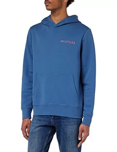 Tommy Hilfiger Męska bluza z kapturem Pop Color Hilfiger, Blue Coast, M, Blue Coast - Bluzy męskie - miniaturka - grafika 1