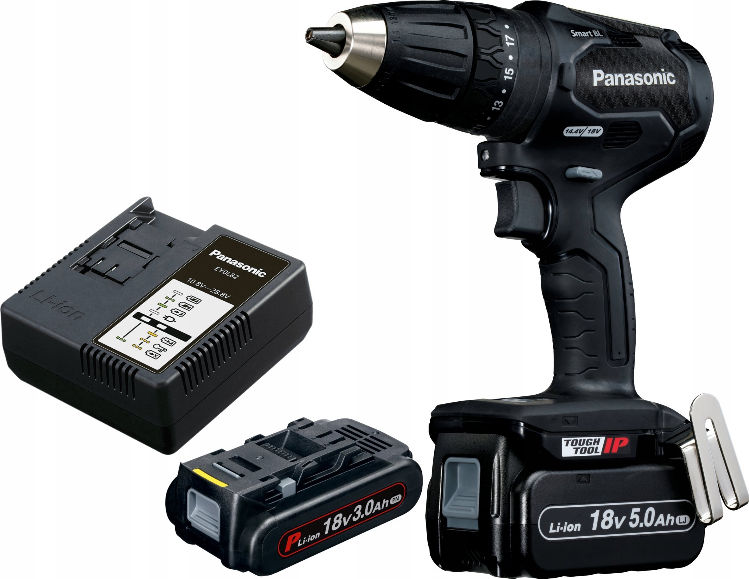 Panasonic Zestaw Wiertarko - wkrętarka udarowa 2 x 18V/3,0Ah